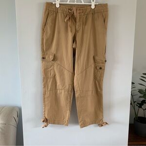 Dockers Capris Brown Cargo Pants 100% Cotton Womens Size 6